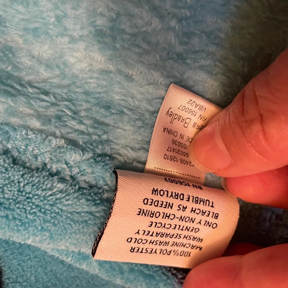 Vera Bradley Teal Peacock Floral Plush Throw Blanket 75x47 Fleece Soft Cozy